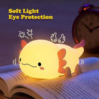 Axolotl LED Night Lamp – Cute Silicone Bedside Light