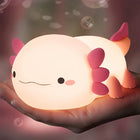 Axolotl LED Night Lamp – Cute Silicone Bedside Light