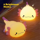 Axolotl LED Night Lamp – Cute Silicone Bedside Light