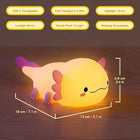 Axolotl LED Night Lamp – Cute Silicone Bedside Light